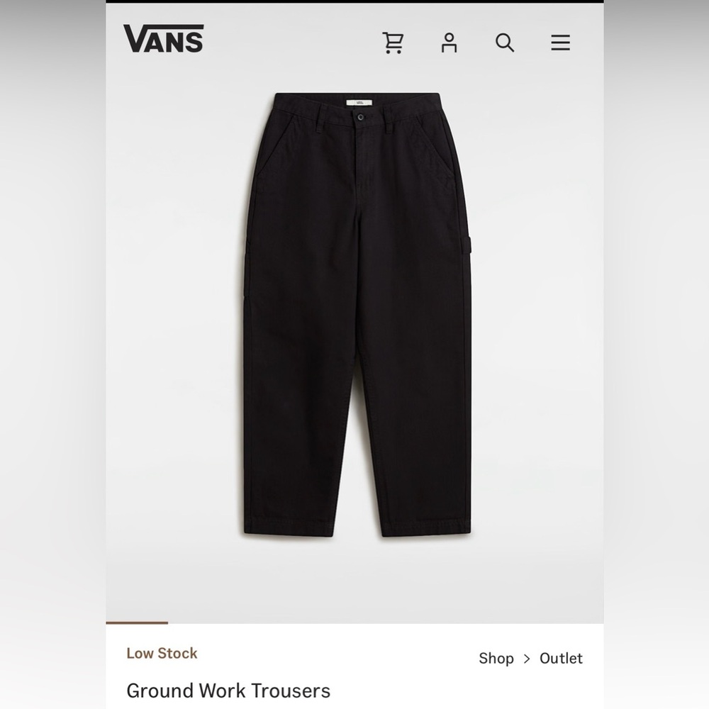 Vans Ground Work Black pants